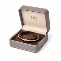 Boîte à Bracelets Moderne de Luxe Personnalisée en Cuir PU avec Charnière, Présentoir à Bijoux, Support à Bracelets Personnalisé, Insert Personnalisé, Logo Personnalisé, Vente en Gros