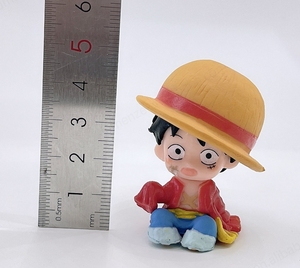 ของเล่นขนาดเล็กรูปลูฟี่สำหรับเด็กรูปการ์ตูน1ชิ้นใน4ชิ้นของเล่นแบบมีฝาปิดสำหรับเครื่อง gashapon - Product Image 4