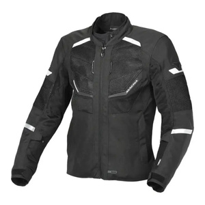 Giacca da Moto Rotonda MACNA da Uomo Nera in Tessuto Estate - Product Image 1