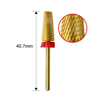 Nouveau kit de fraise de foret à ongles en tungstène 5 en 1 Hot Gold Pro Carbide Nail Bits
