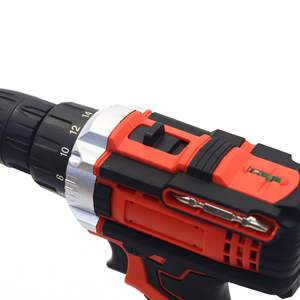 สว่านไฟฟ้าไร้สายสีแดง 21V พร้อมหัวจับดอกสว่านแบบไม่ใช้กุญแจ แรงบิด 80 นิวตันเมตร สำหรับเจาะไม้ โลหะ คอนกรีต ใช้สำหรับงาน DIY - Product Image 2