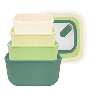 Congelatore a microonde sicuro ciotole da portata con coperchi per avanzi di preparazione del pasto frigo organizzazione chicchi secchi - Product Image 1
