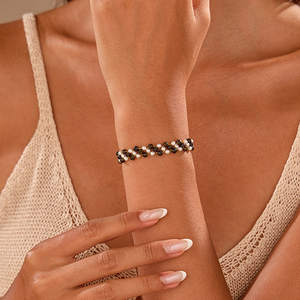 Pulsera <span class=keywords><strong>de</strong></span> Perlas <span class=keywords><strong>de</strong></span> Cristal <span class=keywords><strong>de</strong></span> Circonio Natural Estilo <span class=keywords><strong>Swarovski</strong></span> con Cuentas <span class=keywords><strong>de</strong></span> Oro <span class=keywords><strong>de</strong></span> 14K Sólido <span class=keywords><strong>de</strong></span> Alta Costura para <span class=keywords><strong>Mujer</strong></span>, Nueva Colección 2025, Fácil <span class=keywords><strong>de</strong></span> Ajustar, Lista para Regalar - Product Image 3