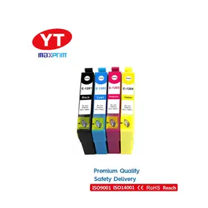 Yelbes T1281 T1282 T1283 T1284 Premium renk uyumlu mürekkep püskürtmeli mürekkep kartuşu Epson Stylus SX125 SX130 SX235W yazıcı için