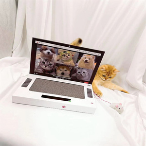 Papan goresan Laptop kucing, model komputer kertas bergelombang papan garuk kucing tahan <span class=keywords><strong>web</strong></span> kreatif papan goresan kucing - Product Image 5