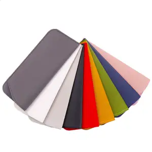 Simple Colorful Soft Glasses Sleeve Pouch Custom Logo PU Leather Sleeves for Reading Glasses Sunglasses Case Storage Bag