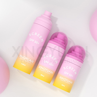 Emballage cosmétique écologique personnalisé pour voyage, 100 ml, soin de la peau, crème solaire, flacon en plastique inversé, lotion corporelle, vaporisateur fin