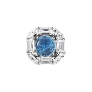 Stud Earrings S925 Silver Aquamarine Geometric Design Claw Setting For Women Men Fashion Jewelry Gift - Product Image 5
