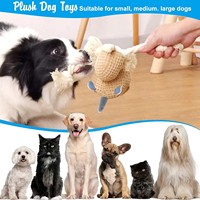 Jouet en peluche pour chien, personnalisé, en gros, avec corde, jouet à mâcher pour animaux de compagnie, jouet interactif couineur pour chien