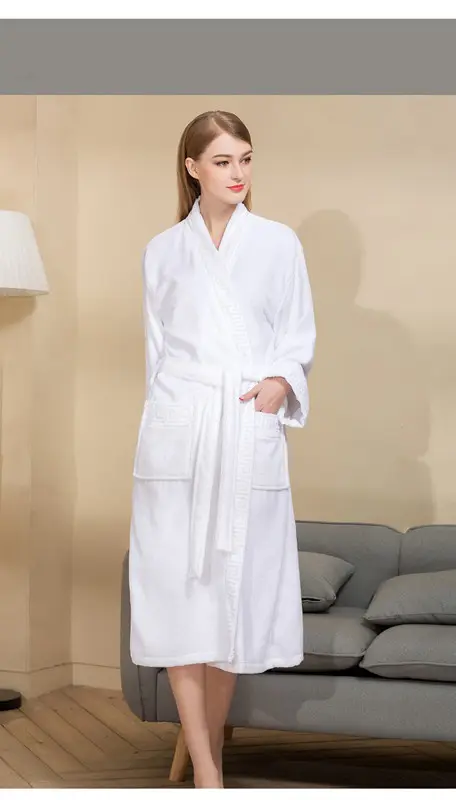 Vente en gros Peignoir en coton éponge Peignoir vêtements de nuit personnalisés pour femmes