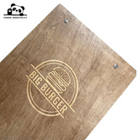 Impression numérique, couverture de menu personnalisée en poly bois, clip métallique, gravure, design haut de gamme pour les restaurants de café/restaurant occidental/vin