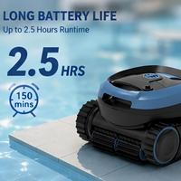 Nettoyeur de piscine robotisé sans fil JR9, navigation intelligente, aspirateur automatique pour piscine, nettoyage du fond, des parois et de la ligne d'eau