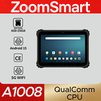 Tablet PC Tangguh Kelas Industri 5G LTE >10.1" Android 15AER Wi-Fi IP68 Tahan Debu/Air Qualcomm Octa Core 8GB RAM 256GB USB