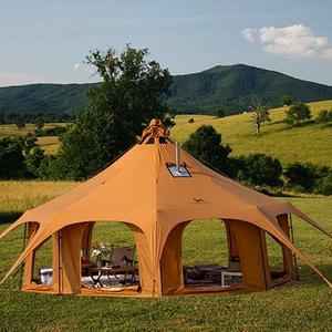 <span class=keywords><strong>Tente</strong></span> de glamping en coton Oxford haut de gamme, <span class=keywords><strong>4</strong></span> saisons, grande <span class=keywords><strong>tente</strong></span> familiale de luxe à triple couche, imperméable, pour le camping en plein air - Product Image 1