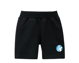 Shorts infantis francês, shorts infantis personalizados de algodão 100% para meninos, bermudas de boxer para ciclismo e corrida, estampa de tela unissex para meninas