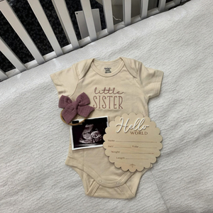 Hello World Baby Announcement Plaque Birth Stats Newborn Baby Hospital <strong>Name</strong> <strong>Sign</strong> Keepsake for Nursery <strong>Wood</strong> <strong>Sign</strong> for Baby Shower - Product Image 3