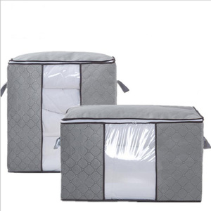 Quilt <b>Storage</b> Bag Extra Large Rectangle 60x40x35cm Bedroom <b>Clothes</b> Organizer Moving Bag Household Use - Product Image 5