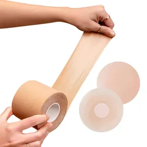 Copricapezzoli con nastro per tette reggiseno in cotone traspirante elastico Anti-cedimento nastro per il sollevamento del seno impermeabile