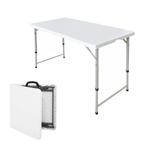 USA DELIVERY Wholesale Folding <b>Table</b> 4FT 5FT <b>6FT</b> 8FT Commercial HDPE Iron Frame Outdoor Banquet <b>Table</b> for Restaurant - Product Image 2