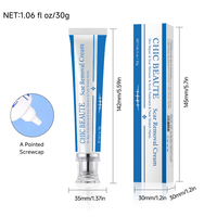 Gel Réparateur Rapide pour Cicatrices d'Acné et Vergetures, Crème Anti-Vergetures et Cicatrices pour le Corps et le Visage, Effet Raffermissant Post-Abdominoplastie
