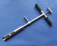 Outil de test du sol en acier inoxydable avec poignée en T, échantillonneur de sol, sonde d'échantillonnage avec pied extrudeur et pédale