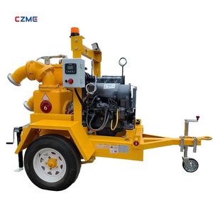 CZME Irrigation Pump Farm Garden Irrigation River Self-priming diesel Pump with <b>Trailer</b> Type Flood Control Drainage Pump - Product Image 1