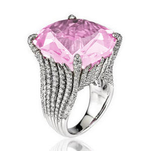 Anillo de compromiso Q709 para mujer, de plata de ley 925 con rubí, corte princesa, engaste geométrico pavé - Product Image 4