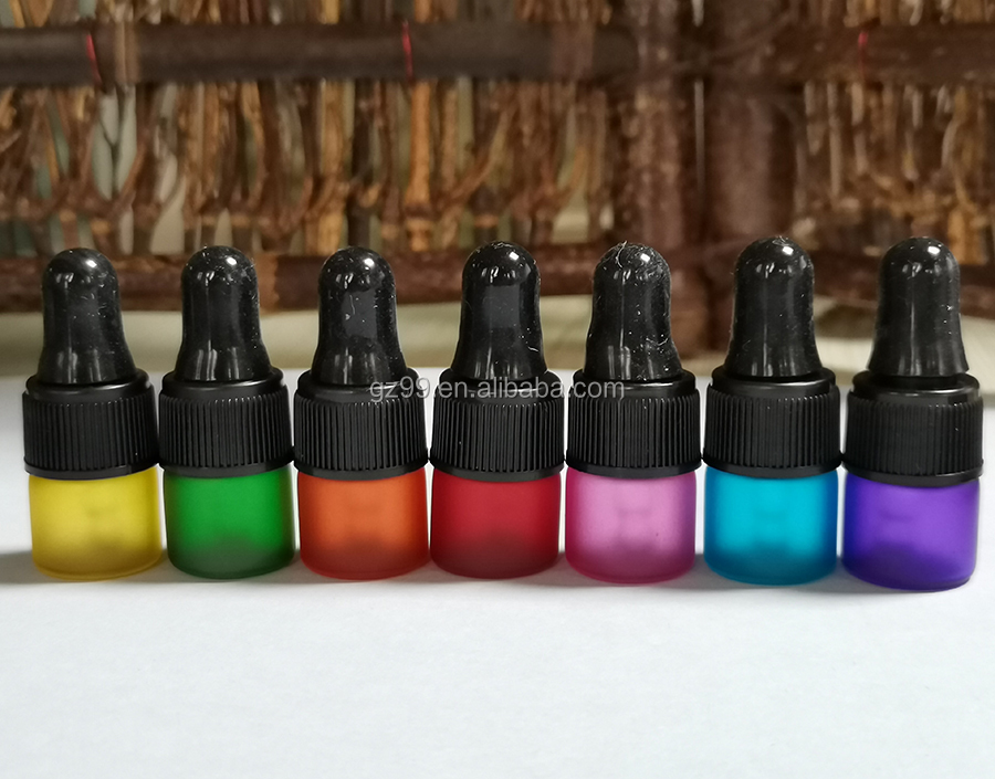 rainbow glass dropper bottle