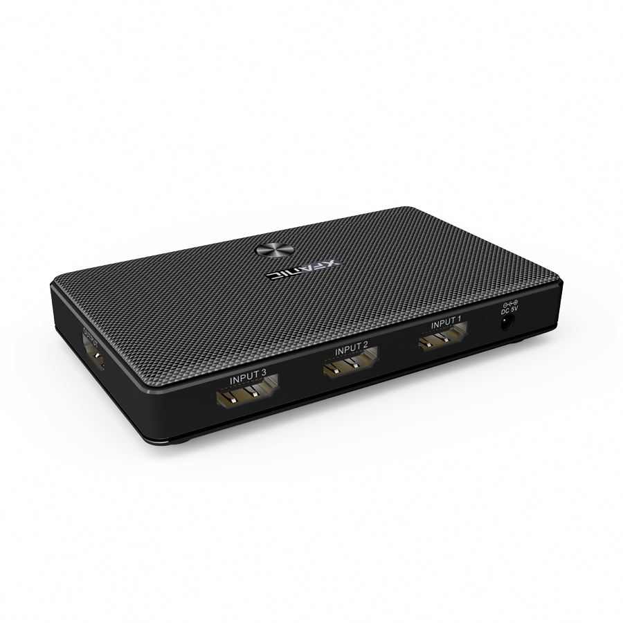 Mini Portable Vidéo Sans Soudure 3D HD 1080P Commutateur HDTV 3 dans 1 out 4K Boîte De Commutation HDTV avec rf À Distance