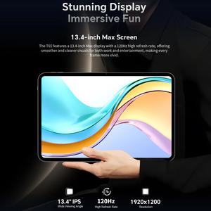 <span class=keywords><strong>Tablet</strong></span> PC Teclast T65 4G LTE fluido, 8GB 128GB, 13.4 pollici, Android 15, Unisoc T7280 Octa Core, Display 120Hz, Dual SIM - Product Image 5