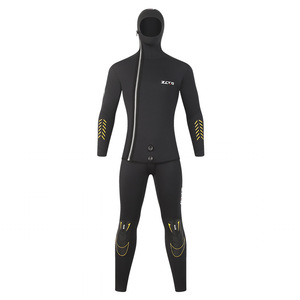 5mm Combinaison Noir À Capuche 2 Pièces Snorkeling Combinaison De <span class=keywords><strong>Plongée</strong></span> Néoprène Avant Zipper Chaud Maillot De Bain Chasse Chasse Sous-Marine Dérive Costume - Product Image 3