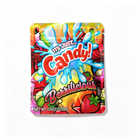 Lot de sacs refermables holographiques en Mylar, résistants à l'humidité, pour chips, sucre, aliments et chewing-gum