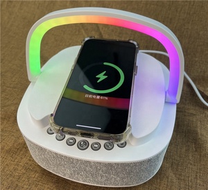 ลำโพงพกพา S301 พร้อมไฟ RGB รองรับการชาร์จไร้สาย 15W นาฬิกาปลุก ไฟส่องสว่าง และการ์ดหน่วยความจำ เหมาะสำหรับเป็นของขวัญวันเกิด ขายส่ง - Product Image 1