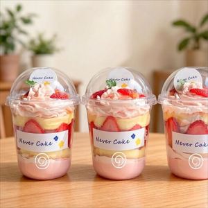 Gobelets en plastique transparent PET en forme de U de 89 mm, 10 oz-24 oz, jetables, avec couvercles, écologiques, personnalisables avec logo, pour crème glacée, café, thé boba – Vente en gros - Product Image 2