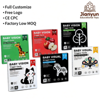 Cartes flash personnalisées pour bébés, jouet sensoriel noir et blanc à contraste élevé, stimulation visuelle pour nouveau-nés et nourrissons de 0 à 36 mois