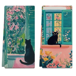 Floral Printed <b>Microfiber</b> Kitchen <b>Towel</b> 66x45 Cm Rectangle For Home Use - Product Image 1