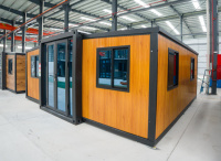 Maison conteneur extensible écologique style pin, étanche, solution de construction préfabriquée industrielle en vrac pour grands projets