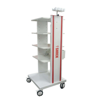 Chariot d'endoscopie médicale 2D en acier inoxydable Shrek 303, chariot laparoscopique à plusieurs niveaux pour hôpital