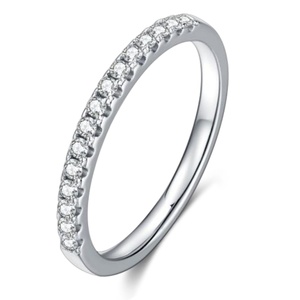 Anillo de Boda de Plata de Ley S925 con Moissanita VVS, Joyería Fina para Mujer, Categoría de Producto: Anillos de Moissanita - Product Image 1