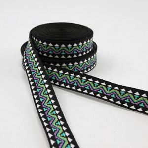 Hot Sell Custom Pattern Jacquard <b>Webbing</b> Straps Polyester Nylon Tape Ribbon for Bag Backpack Shoulder Strap - Product Image 2