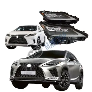 Maictop Aksesori Mobil Lampu Depan Led Penuh, Upgrade Depan untuk Lexus RX 350 300 RX350 RX300 RX450H 2016-2019