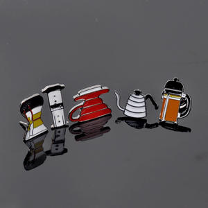 Sming Pins En Gros Émail Café Pin Tourner Mignon <span class=keywords><strong>Cafetière</strong></span> En Métal Collier Badge Personnalisé Mode Broche - Product Image 1