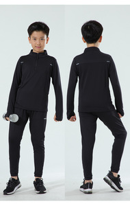 Venta al por mayor de alta calidad Boy Sportswear 2 piezas Set Zip Camisas y pantalón Fútbol Niños Chándales de entrenamiento Niños - Product Image 4