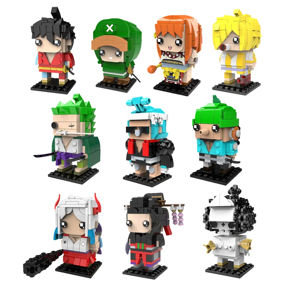 Narutoed personnage anime action brique tête Figure blocs modèle construction jouets poupées Sasuke Sakura Itachi brique feuille Village