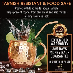 Tazza in Acciaio Inossidabile Placcato Rame Martellato 100% Autentica con Bicchierino in Rame GRATUITO - Product Image 2