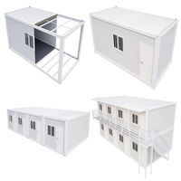 Maisons conteneurs pliables de 20 pieds, maison préfabriquée à panneaux sandwich, maison mobile pliable, dortoir, camp pétrolier, maison conteneur modulaire de chantier