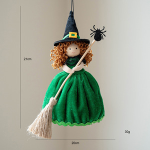 Set di <span class=keywords><strong>3</strong></span> Decorazioni da Appendere per Halloween, <span class=keywords><strong>Streghe</strong></span> in Tessuto con Scope per Decorazioni Festive - Product Image 5