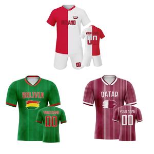 Divisa da <span class=keywords><strong>Calcio</strong></span> in Poliestere 100% ad Asciugatura Rapida, Kit con Maniche Corte, Stampa Digitale, Completo da <span class=keywords><strong>Calcio</strong></span> con Gradiente Sessuale per Adulti - Product Image 1