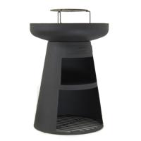 Barbecue multifonctionnel de haute qualité pour l'extérieur, brasero de jardin en acier thermolaqué, plancha à bois