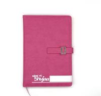 Diario de Cuero Rosa con Patrón Repujado, Páginas para Escribir Impresas Personalizadas, Diario de Cuero con Cubierta Elegante, Cuaderno Personalizable